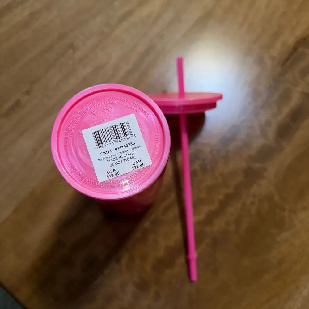 Starbucks Bumble Gum Pink Marbled 24 oz Cold Cup | Summer 2023 Release